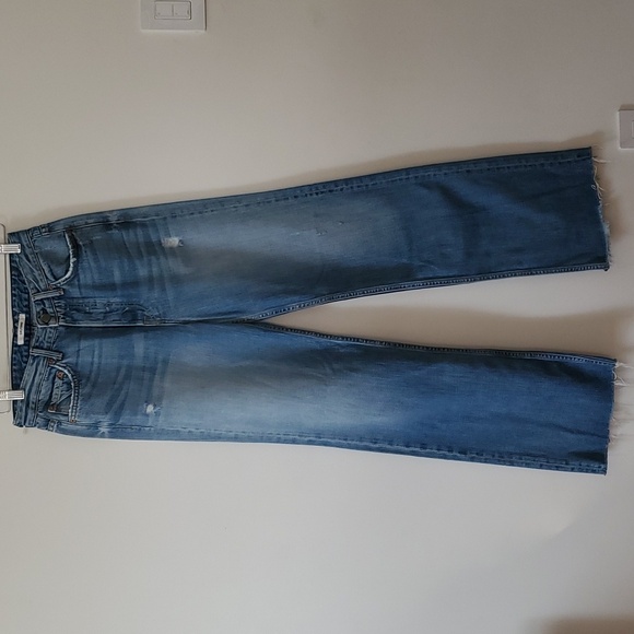 NWT GRLFRND Carla Super High-Rise Bell Jean in Gonna Fly Now sz 28 - Picture 3 of 16